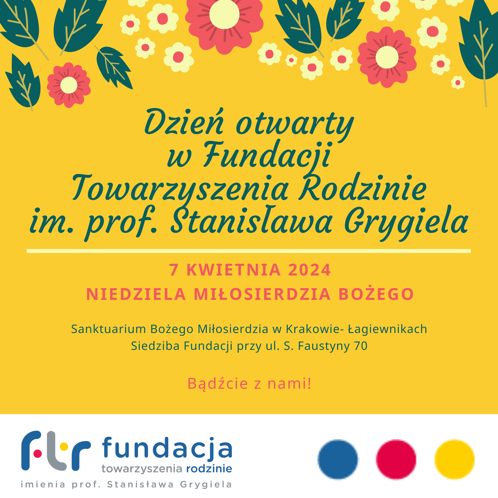 Dzień otwarty w Fundacji Towarzyszenia Rodzinie im. prof. Stanisława Grygiela – 7 kwietnia