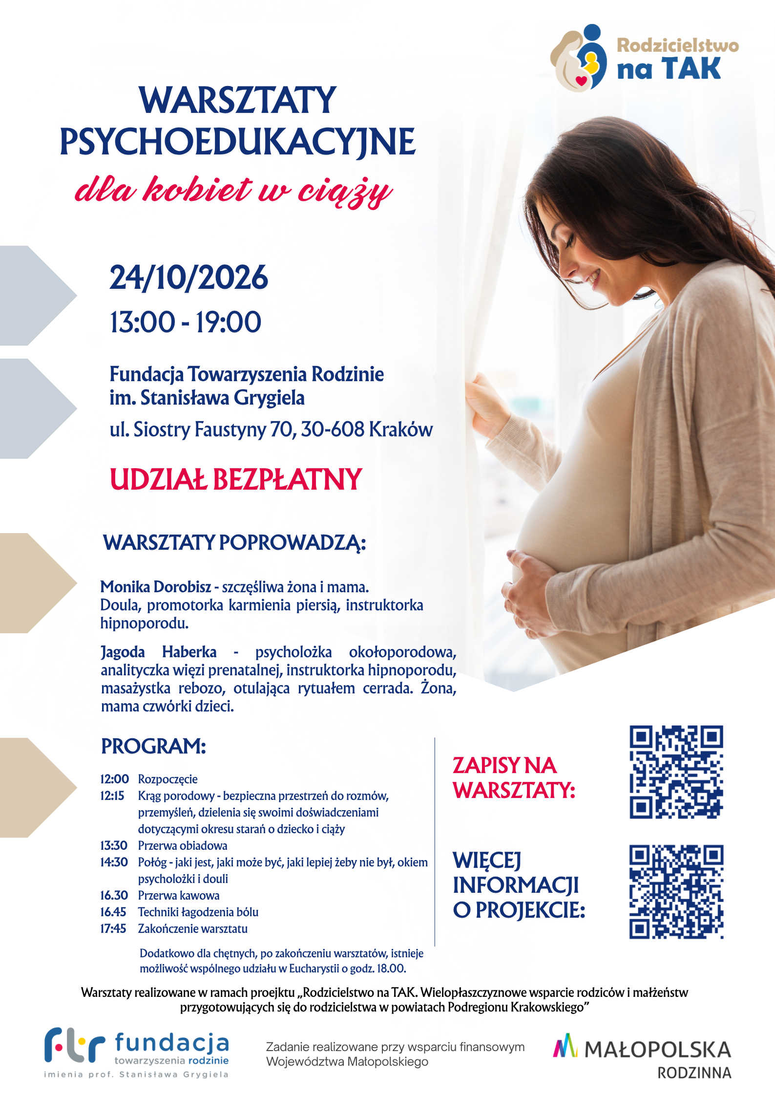 Bezpłatne warsztaty psychoedukacyjne dla kobiet w ciąży!